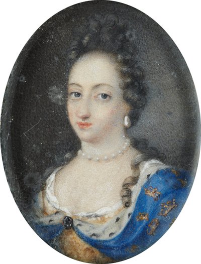 Miniaturporträt von Königin Ulrika Eleonora der Älteren, Königin von Schweden 1680-1693 von Unbekannt Unbekannt